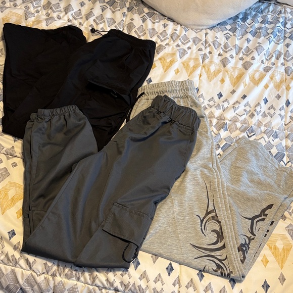 Set of Three Jogger Pants in Black, Gray, and Light Gray- boys size 14-16 - Picture 7 of 7
